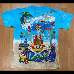Joey Mars Beach Fantasy Liquid Blue Men’s Tie Dye Shirt